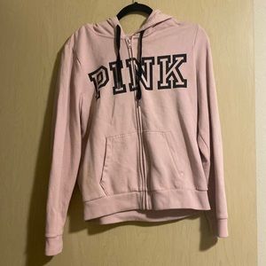 Pink Zip Up Sweatshirt